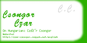 csongor czar business card